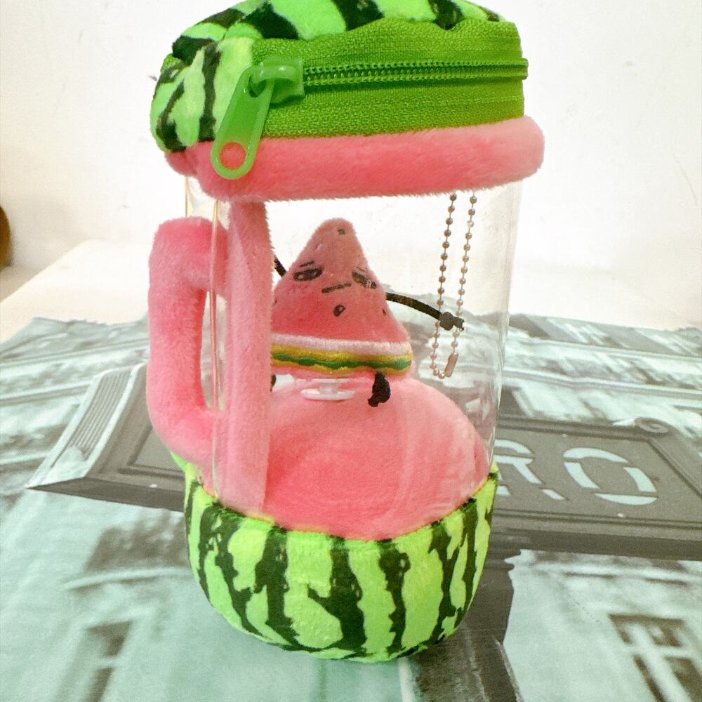 Watermelon Juicer Plush Toy Pull‑To‑Relax Stress Relief Fidget Collectible